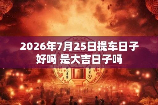2026年7月25日提车日子好吗 是大吉日子吗 2026年7月25日提车日子好吗 是大吉日子吗