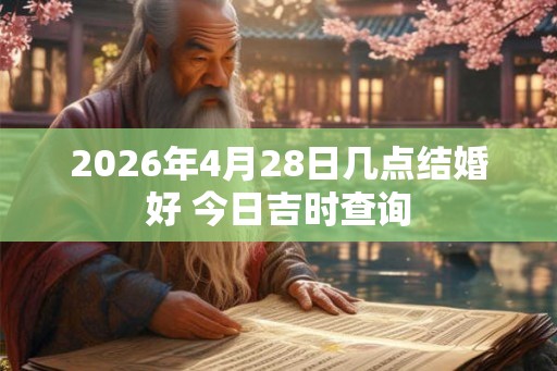 2026年4月28日几点结婚好 今日吉时查询