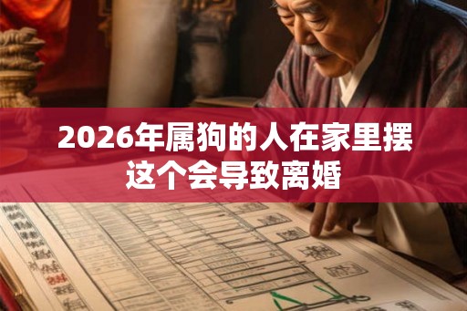2026年属狗的人在家里摆这个会导致离婚