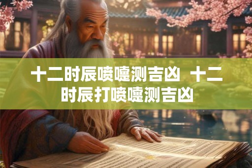 十二时辰喷嚏测吉凶  十二时辰打喷嚏测吉凶