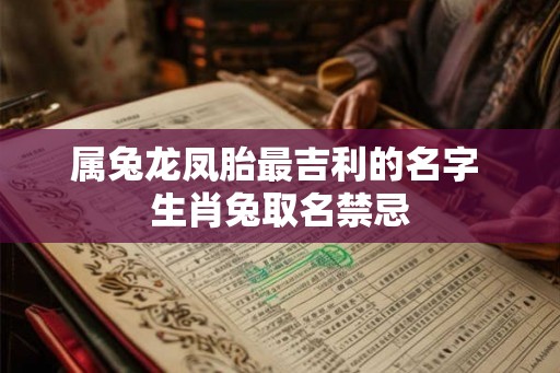 属兔龙凤胎最吉利的名字 生肖兔取名禁忌