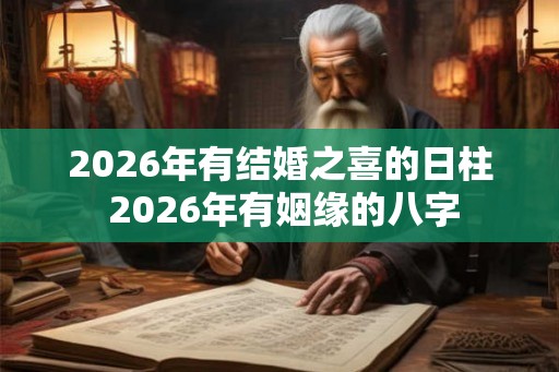 2026年有结婚之喜的日柱 2026年有姻缘的八字