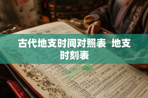 古代地支时间对照表  地支时刻表