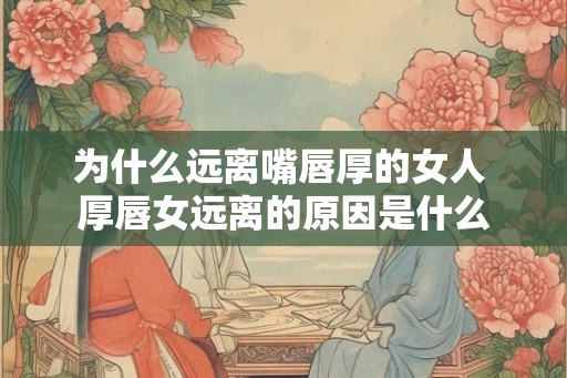 为什么远离嘴唇厚的女人 厚唇女远离的原因是什么