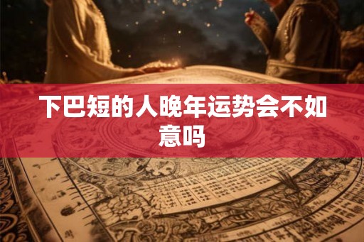 下巴短的人晚年运势会不如意吗
