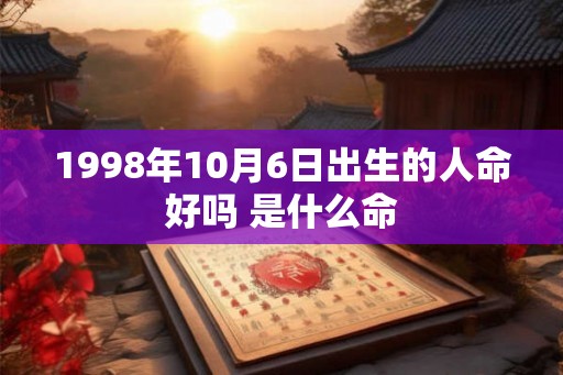 1998年10月6日出生的人命好吗 是什么命