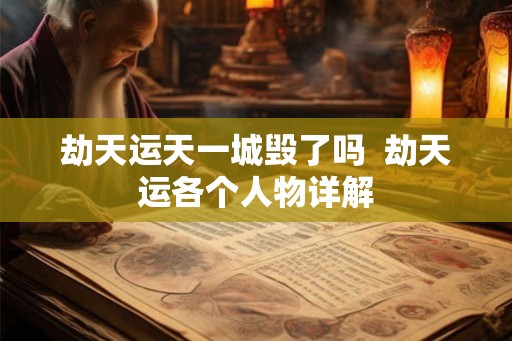 劫天运天一城毁了吗 劫天运各个人物详解 劫天运天一城毁了吗 劫天运各个人物详解