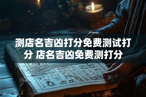 测店名吉凶打分免费测试打分 店名吉凶免费测打分 测店名吉凶打分免费测试打分 店名吉凶免费测打分