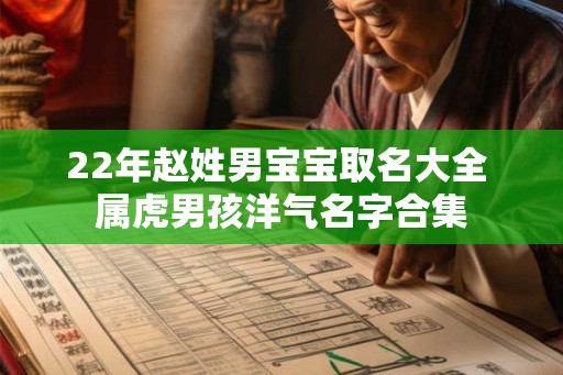 22年赵姓男宝宝取名大全 属虎男孩洋气名字合集 22年赵姓男宝宝取名大全 属虎男孩洋气名字合集