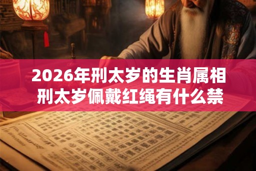 2026年刑太岁的生肖属相 刑太岁佩戴红绳有什么禁忌