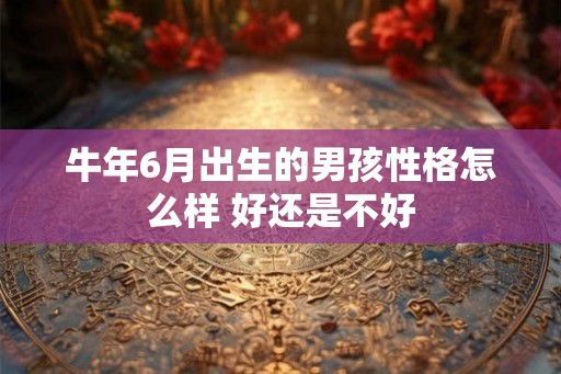 牛年6月出生的男孩性格怎么样 好还是不好