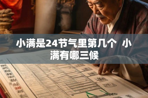 小满是24节气里第几个  小满有哪三候