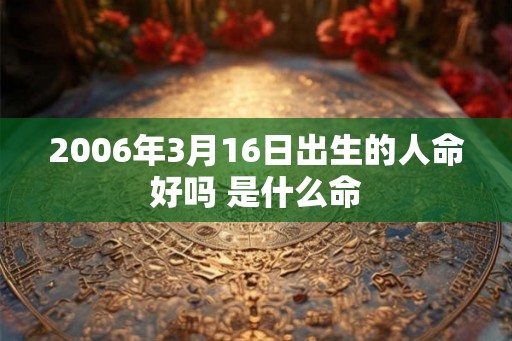 2006年3月16日出生的人命好吗 是什么命