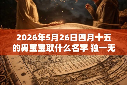 2026年5月26日四月十五的男宝宝取什么名字 独一无二