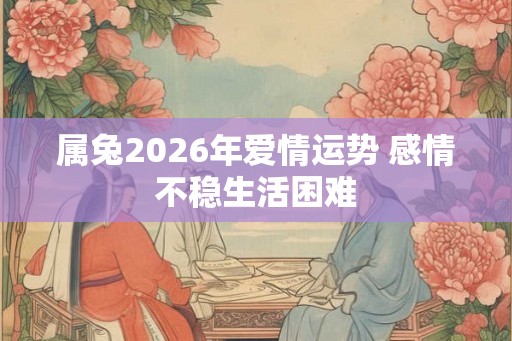 属兔2026年爱情运势 感情不稳生活困难