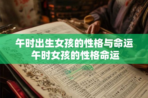 午时出生女孩的性格与命运 午时女孩的性格命运