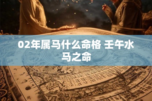 02年属马什么命格 壬午水马之命