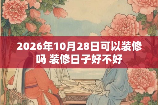 2026年10月28日可以装修吗 装修日子好不好