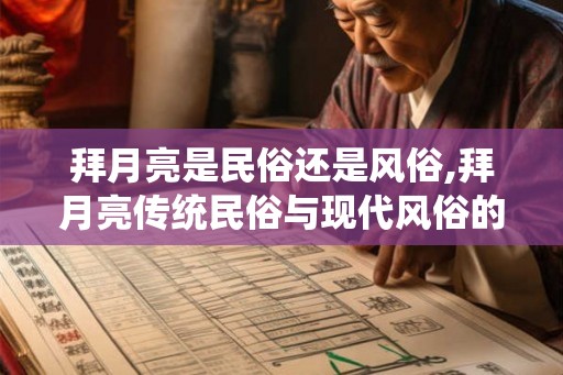 拜月亮是民俗还是风俗,拜月亮传统民俗与现代风俗的交融