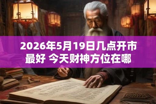 2026年5月19日几点开市最好 今天财神方位在哪