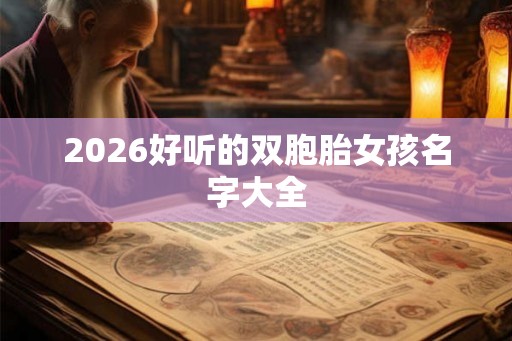 2026好听的双胞胎女孩名字大全 2026好听的双胞胎女孩名字大全