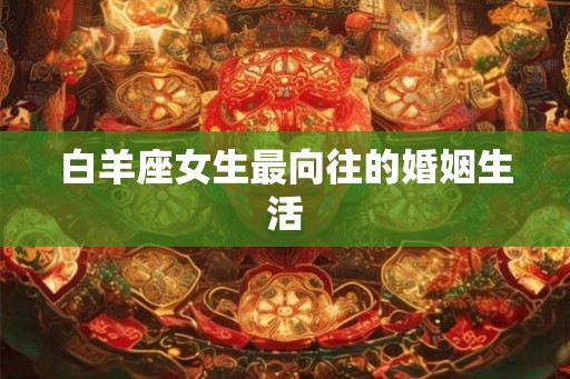 白羊座女生最向往的婚姻生活