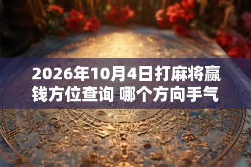2026年10月4日打麻将赢钱方位查询 哪个方向手气佳