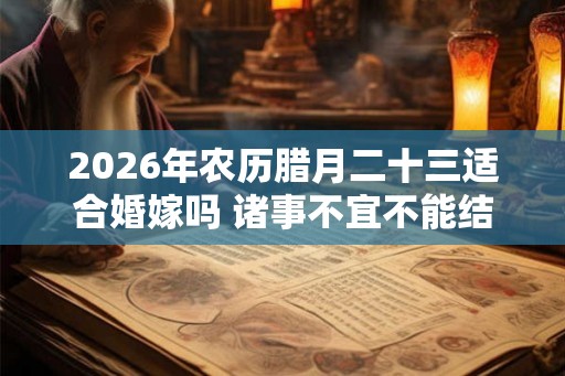 2026年农历腊月二十三适合婚嫁吗 诸事不宜不能结婚