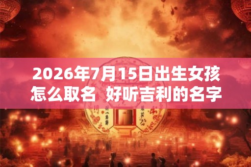 2026年7月15日出生女孩怎么取名  好听吉利的名字