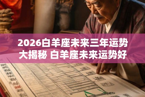2026白羊座未来三年运势大揭秘 白羊座未来运势好不好