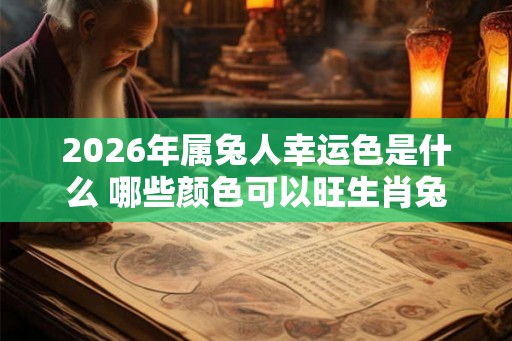 2026年属兔人幸运色是什么 哪些颜色可以旺生肖兔
