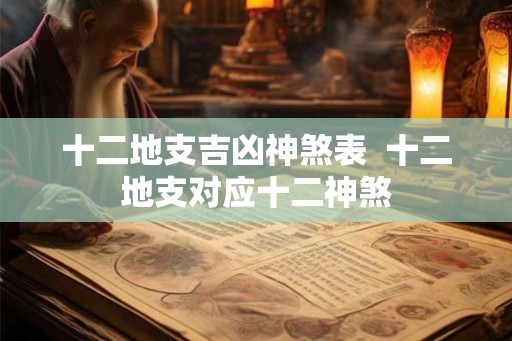 十二地支吉凶神煞表  十二地支对应十二神煞