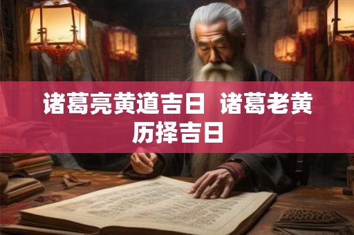 诸葛亮黄道吉日  诸葛老黄历择吉日