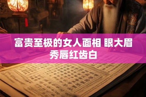 富贵至极的女人面相 眼大眉秀唇红齿白