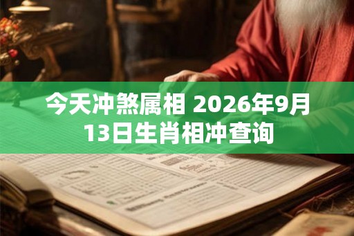 今天冲煞属相 2026年9月13日生肖相冲查询 今天冲煞属相 2026年9月13日生肖相冲查询