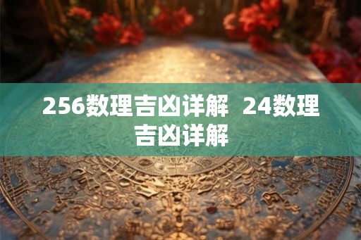 256数理吉凶详解  24数理吉凶详解