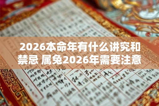 2026本命年有什么讲究和禁忌 属兔2026年需要注意什么 2026本命年有什么讲究和禁忌 属兔2026年需要注意什么