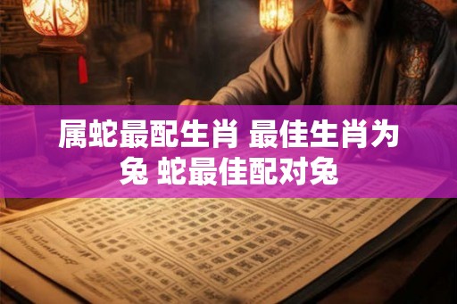 属蛇最配生肖 最佳生肖为兔 蛇最佳配对兔