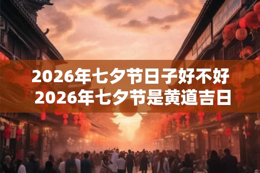 2026年七夕节日子好不好 2026年七夕节是黄道吉日吗