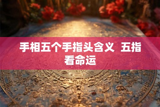 手相五个手指头含义  五指看命运