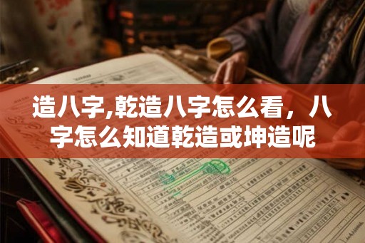 造八字,乾造八字怎么看，八字怎么知道乾造或坤造呢