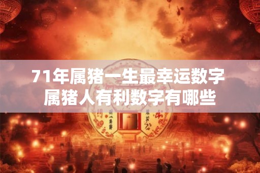 71年属猪一生最幸运数字 属猪人有利数字有哪些