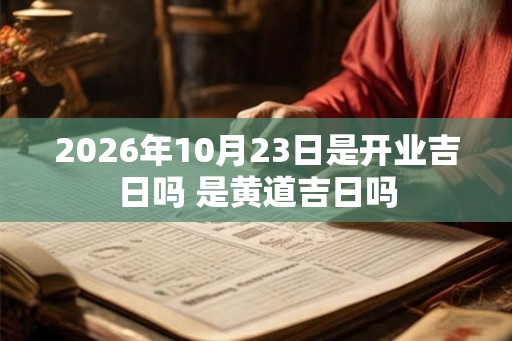 2026年10月23日是开业吉日吗 是黄道吉日吗