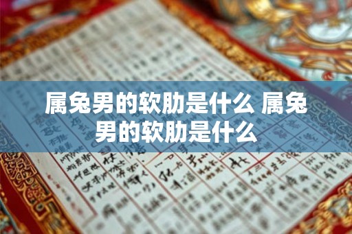 属兔男的软肋是什么 属兔男的软肋是什么