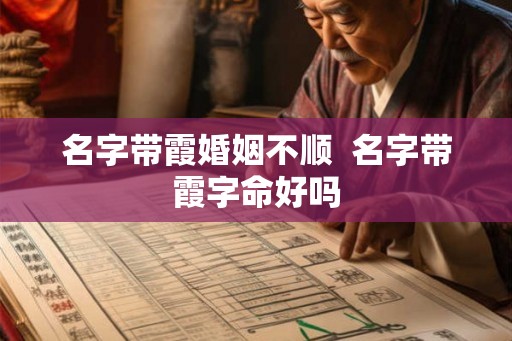 名字带霞婚姻不顺  名字带霞字命好吗