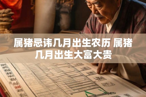 属猪忌讳几月出生农历 属猪几月出生大富大贵