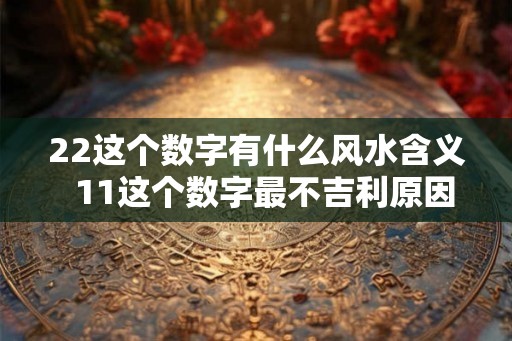 22这个数字有什么风水含义  11这个数字最不吉利原因