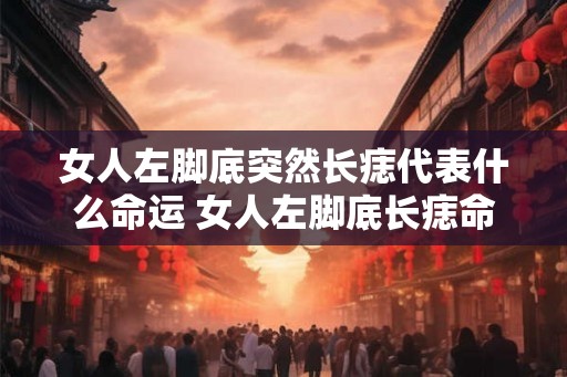 女人左脚底突然长痣代表什么命运 女人左脚底长痣命运如何