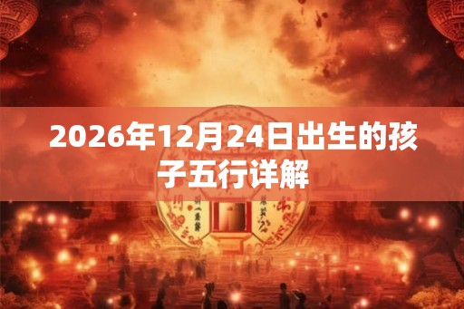 2026年12月24日出生的孩子五行详解