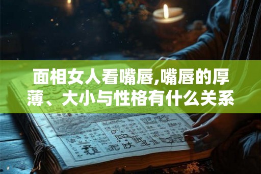 面相女人看嘴唇,嘴唇的厚薄、大小与性格有什么关系？